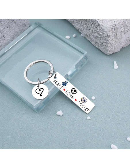 Llavero de Fútbol Plata - Regalo para Equipos y Entrenadores