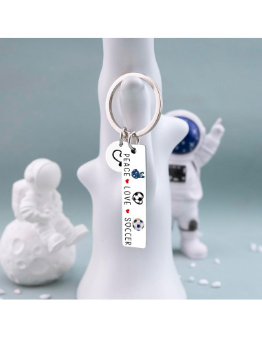 Llavero de Fútbol Plata - Regalo para Equipos y Entrenadores