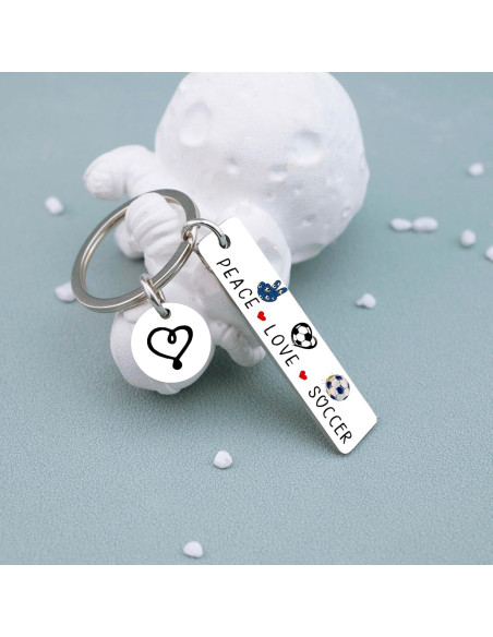 Llavero de Fútbol Plata - Regalo para Equipos y Entrenadores