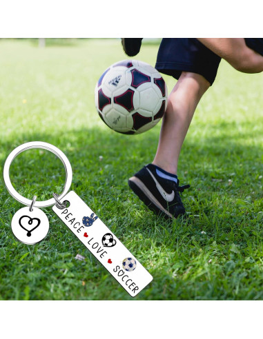 Llavero de Fútbol Plata - Regalo para Equipos y Entrenadores