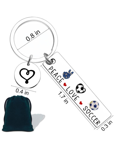 Llavero de Fútbol Plata - Regalo para Equipos y Entrenadores