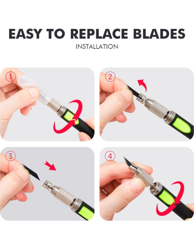 Juego de Cuchillos de Manualidades FOSHIO con 12 Cuchillas