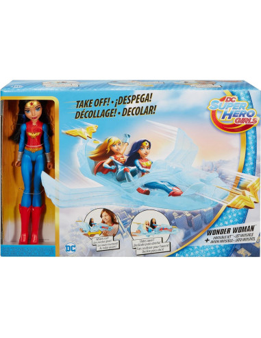 Muñeca Wonder Woman con Jet Invisible Mattel 30.5 cm