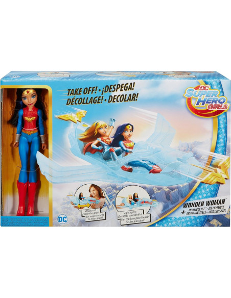 Muñeca Wonder Woman con Jet Invisible Mattel 30.5 cm
