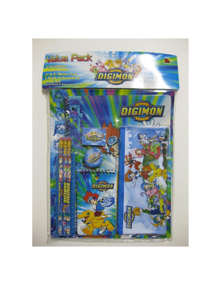 Set de Papelería Digimon 11 Piezas - ToysZone