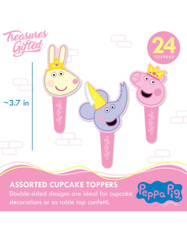 Decoraciones de Cumpleaños Peppa Pig - 24 Adornos y Fundas
