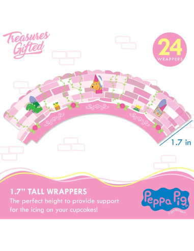 Decoraciones de Cumpleaños Peppa Pig - 24 Adornos y Fundas