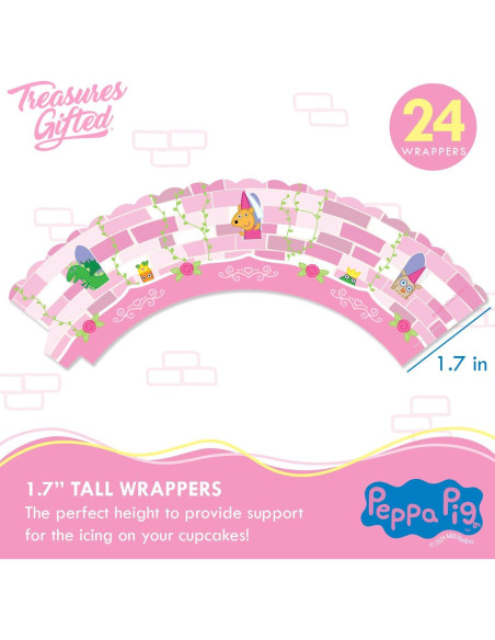 Decoraciones de Cumpleaños Peppa Pig - 24 Adornos y Fundas