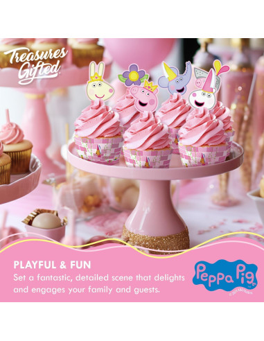 Decoraciones de Cumpleaños Peppa Pig - 24 Adornos y Fundas