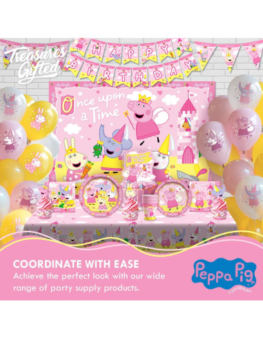 Decoraciones de Cumpleaños Peppa Pig - 24 Adornos y Fundas