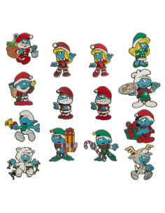 Pin Coleccionable Sorpresa de Navidad Los Pitufos - 9.19x4.39cm