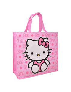 Bolsa de Compras Grande Hello Kitty Fast Forward Rosa 38x33 cm