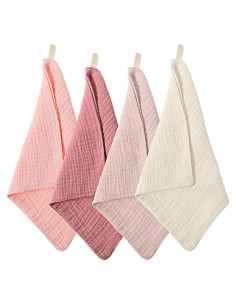 Paquete de 4 Toallas Faciales Reutilizables Qianyu 23x23 cm