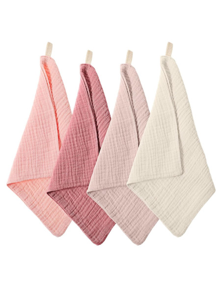 Paquete de 4 Toallas Faciales Reutilizables Qianyu 23x23 cm