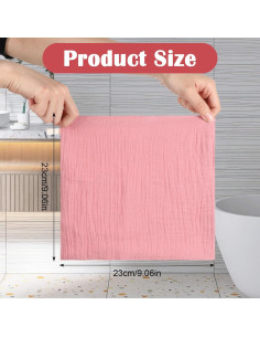 Paquete de 4 Toallas Faciales Reutilizables Qianyu 23x23 cm 2