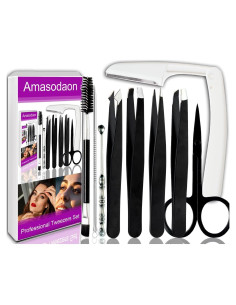 Juego de Pinzas de Acero Inoxidable Amasodaon 10 Piezas