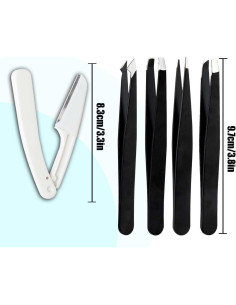 Juego de Pinzas de Acero Inoxidable Amasodaon 10 Piezas 2