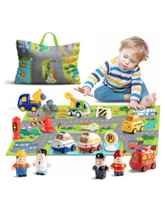 ALASOU Juguetes de Autos y Figuras para Niños 1-3 Años