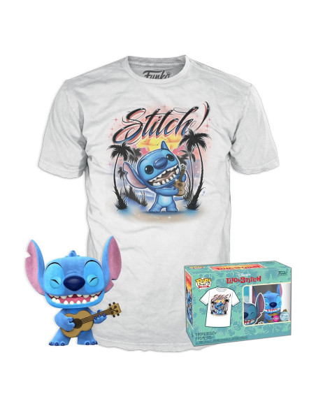 Set Funko Pop! Lilo y Stitch - Stitch Aterciopelado + Camiseta Unisex Set Funko Pop! Lilo y Stitch - Stitch Aterciopelado + Camiseta Unisex