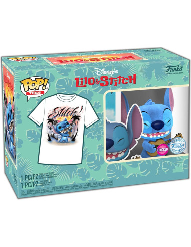 Set Funko Pop! Lilo y Stitch - Stitch Aterciopelado + Camiseta Unisex