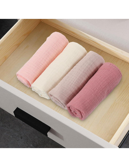 Paquete de 4 Toallas Faciales Reutilizables Qianyu 23x23 cm