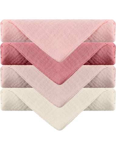 Paquete de 4 Toallas Faciales Reutilizables Qianyu 23x23 cm