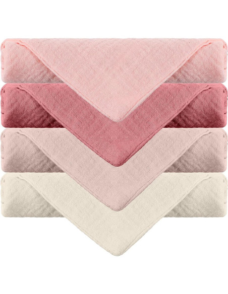 Paquete de 4 Toallas Faciales Reutilizables Qianyu 23x23 cm