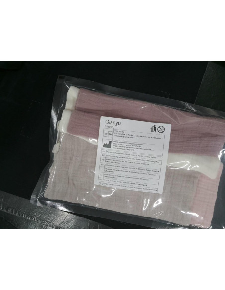 Paquete de 4 Toallas Faciales Reutilizables Qianyu 23x23 cm