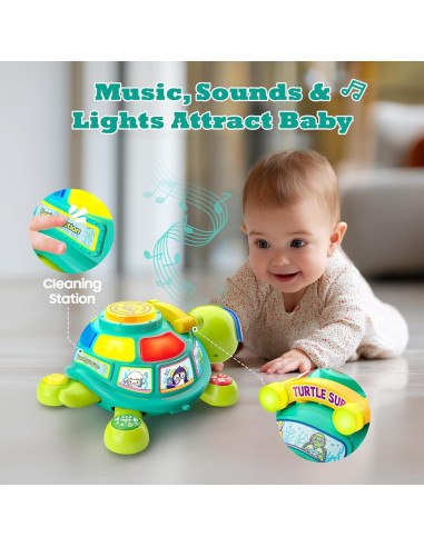 Tortuga Musical JXT para Bebés 6-12 Meses - Juguete Educativo