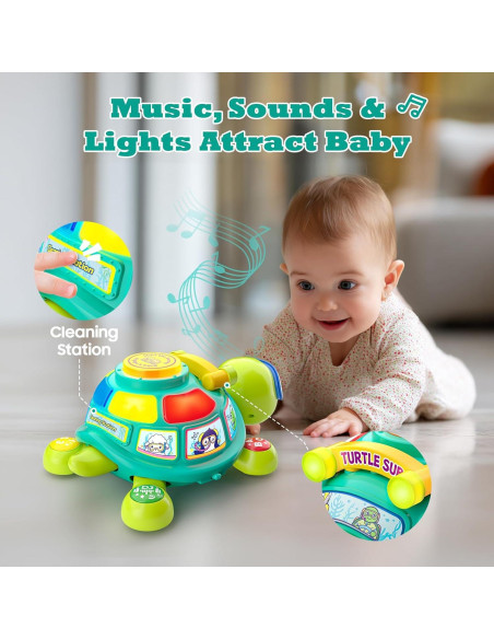 Tortuga Musical JXT para Bebés 6-12 Meses - Juguete Educativo