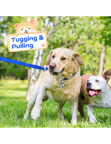 Juguete de tira y afloja para perros XiaZ - Cuerda elástica azul