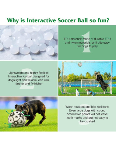 Pelota de Fútbol Interactiva UrbanX para Perros Grandes 8.6cm