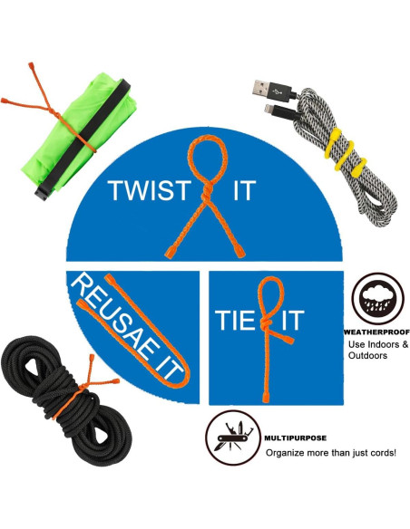 Ties de Silicona Reutilizables Genérico 15 cm 6 Paquetes Negros