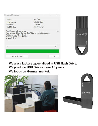 Unidad Flash USB 3.0 16GB Metal Negro lcwamy MYUSB2015