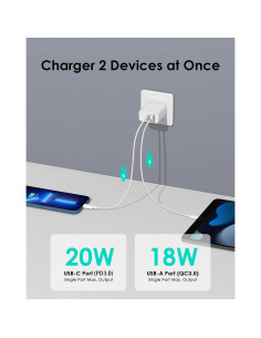 Cargador USB C Rápido 20W y USB-A 18W CXX - 4 Pack 2
