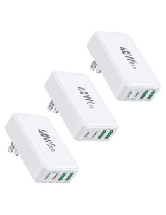 Cargador de Pared USB C OKRAY 40W 4 Puertos Carga Rápida