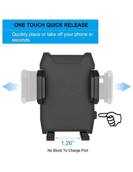 Soporte para Teléfono de Coche WOLEYI con Carga Rápida USB Dual