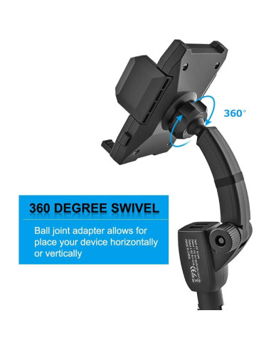 Soporte para Teléfono de Coche WOLEYI con Carga Rápida USB Dual