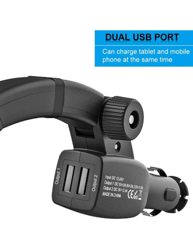 Soporte para Teléfono de Coche WOLEYI con Carga Rápida USB Dual
