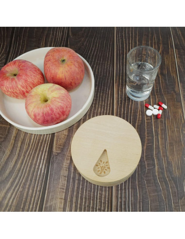 Organizador Semanal de Pastillas de Madera CHIEMOT 7 Días