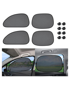 4 Sombrillas Plegables para Ventanas de Coche Stacool - Protección Solar