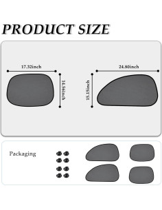 4 Sombrillas Plegables para Ventanas de Coche Stacool - Protección Solar 2
