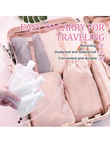 Bolsas de Viaje Transparentes Benksaas 12Pcs Portátiles