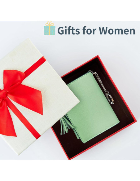 Billetera RFID para Mujeres Gostwo Verde con Llavero