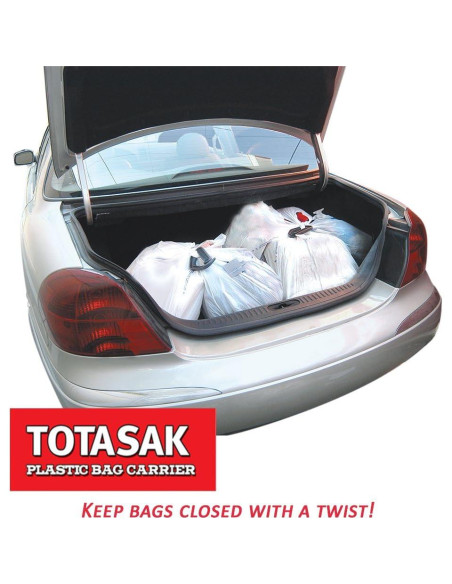 Porta Bolsas de Compras Totasak Rojo - Paquete de 2, Ligero y Duradero