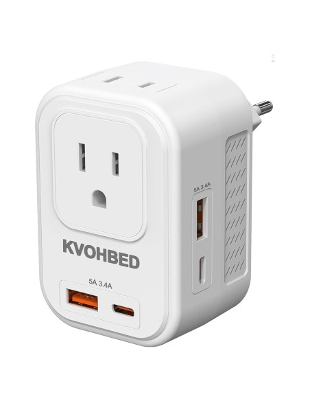 Convertidor de Voltaje KVOHBED 220V a 110V con USB