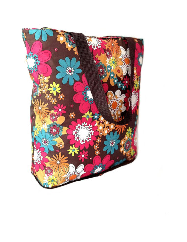 Bolsas de Compras Reutilizables Konish 2 Piezas Floral 40.6x39.1 cm