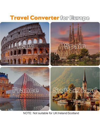 Convertidor de Voltaje KVOHBED 220V a 110V con USB