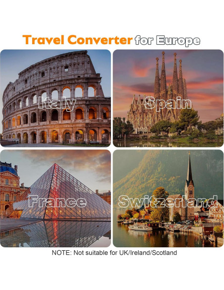 Convertidor de Voltaje KVOHBED 220V a 110V con USB