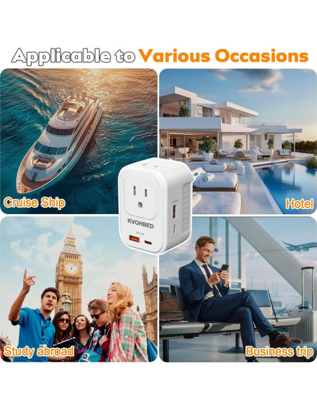 Convertidor de Voltaje KVOHBED 220V a 110V con USB